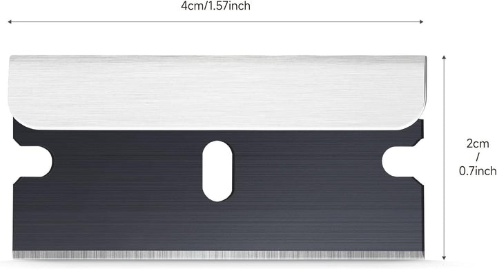 FOSHIO 200pcs Schaber ErsatzKlinge Kohlenstoffstahl Metall Schaber ErsatzKlinge Sicherheit Scraper G