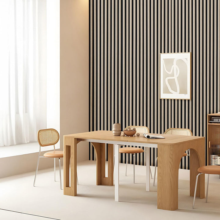 2X Akustikpaneele 120×60cm – 1,44 m² 3D Halbrunde Holzlamellen Wandpaneele auf MDF & Akustikfilz, Mo