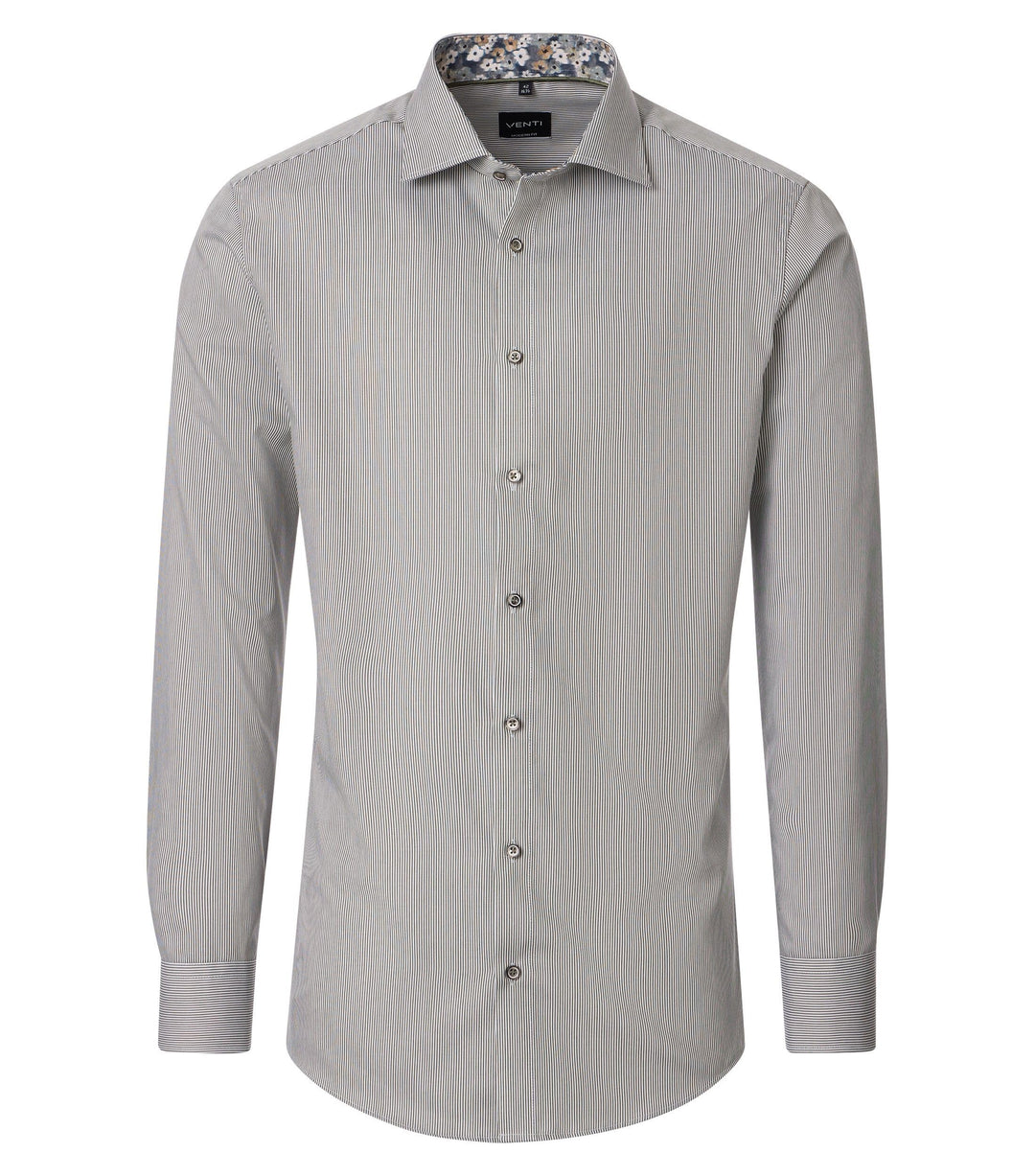 Venti Businesshemd gestreift Modern Fit Standard 38 Grün, Standard 38 Grün