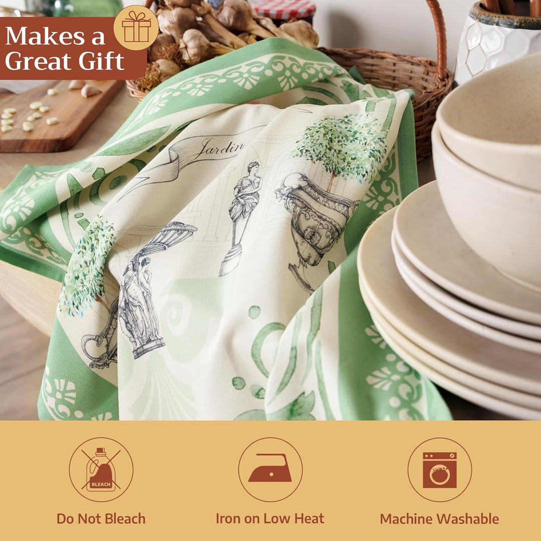 Maison d' Hermine Jardin Du Roy 100% Baumwolle Set von 2 Multi-Purpose Küchenhandtuch | Bar Handtüch