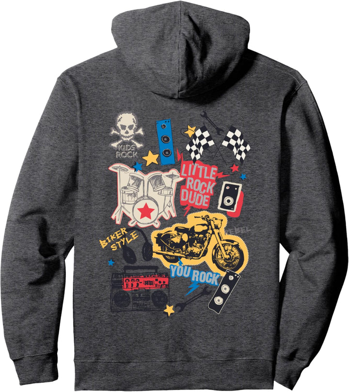Rock Star Retro Rock & Roll 80er Jahre Design Jungen Mädchen Damen Kinder Pullover Hoodie
