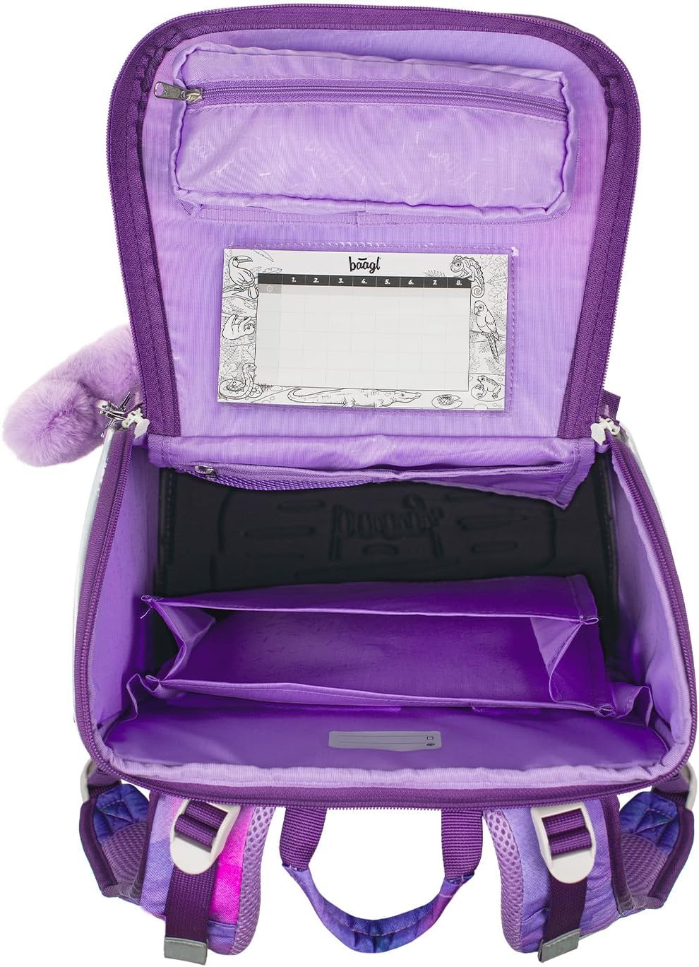 Baagl Schulranzen Mädchen Set 3 Teilig (Zippy Schultasche für 1. Klasse, Mäppchen, Turnbeutel), Grun