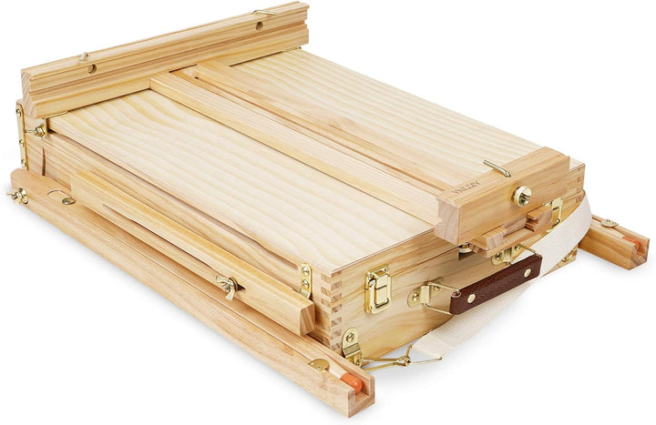 Artina Staffelei Holz Gross Leinwand bis max. 100cm Madrid – Malerstaffelei mit 90° Neigung - Tischs