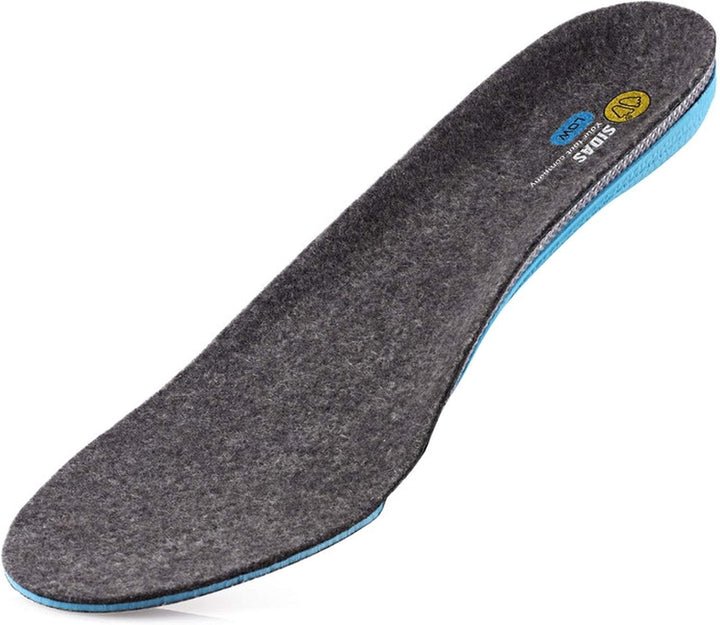 Sidas 3feet Merino Low Einlegesohlen Blau-Grau - Merino Anatomische warme Merino Einlegesohle, Gröss