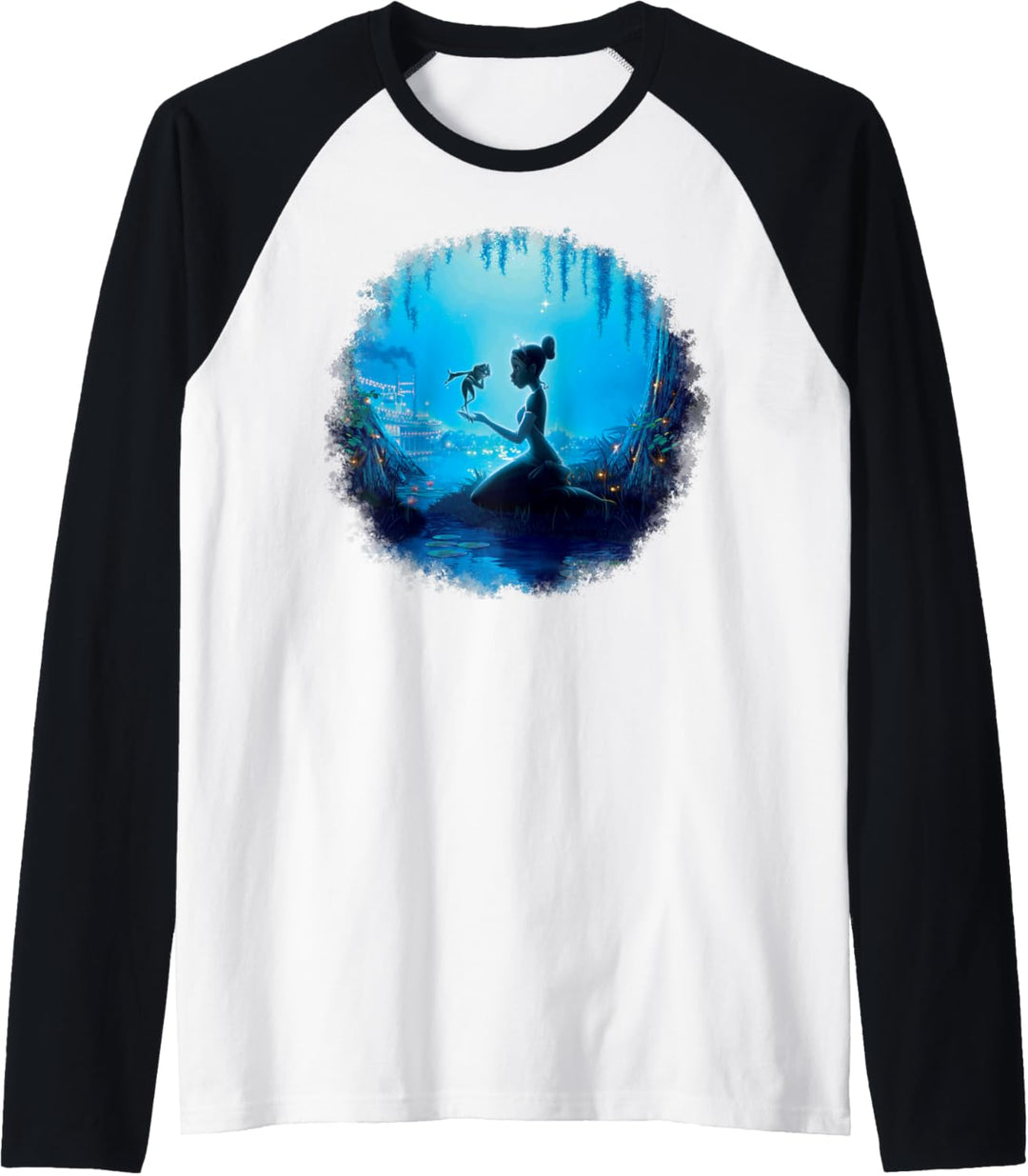 Disney Frog Prince Princess Tiana & and Her Frog Scene Raglan