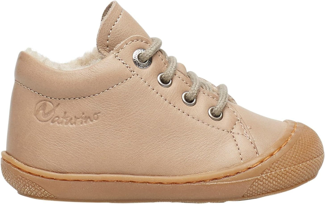 Naturino Cocoon-Lauflernschuh aus Nappaleder-Blau 19 EU Taubengrau Beige, 19 EU Taubengrau Beige
