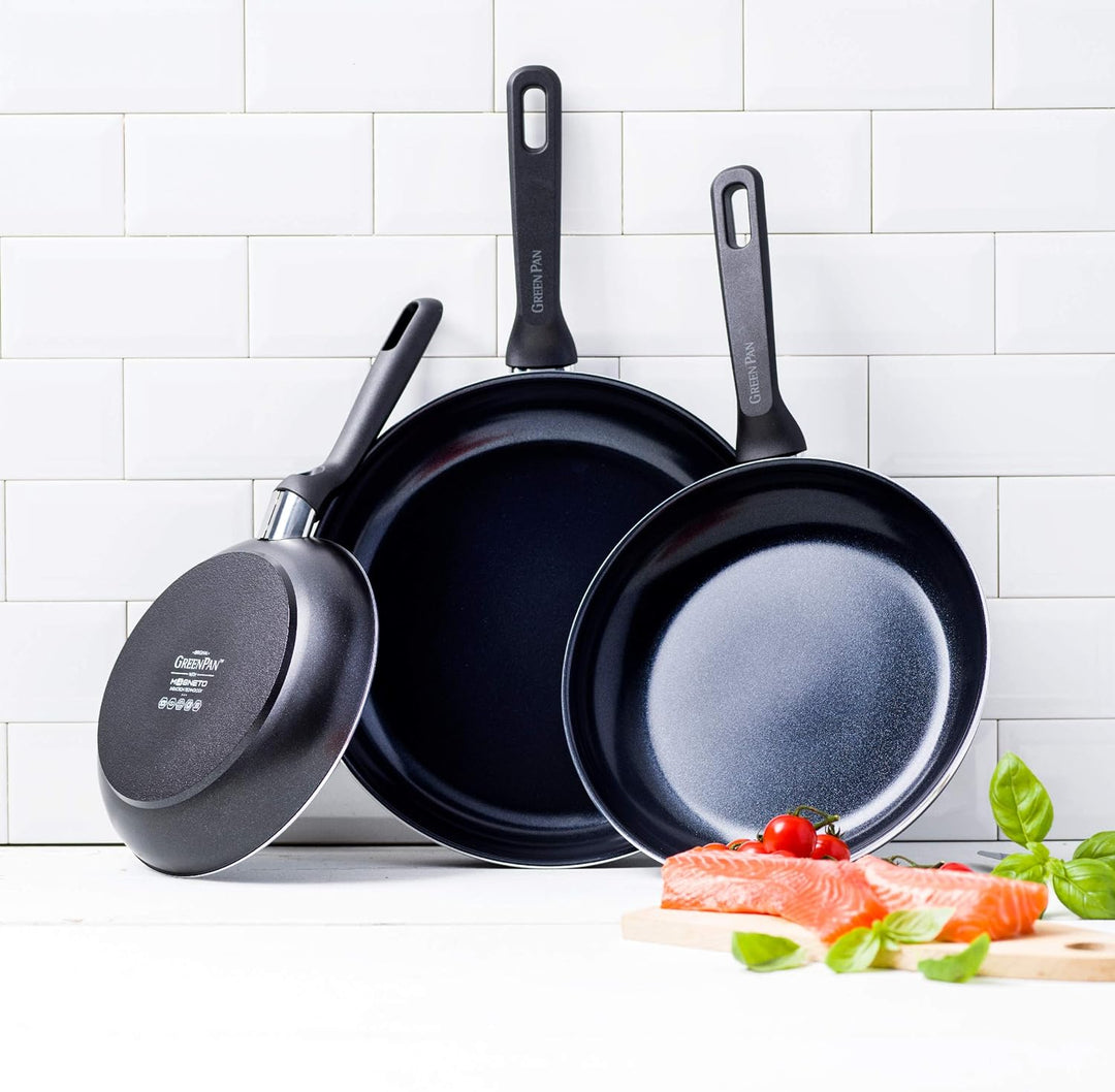 GreenPan Memphis Bratpfanne (24 cm), gesunde keramische Antihaftbeschichtung, PFAS-frei, induktionsg