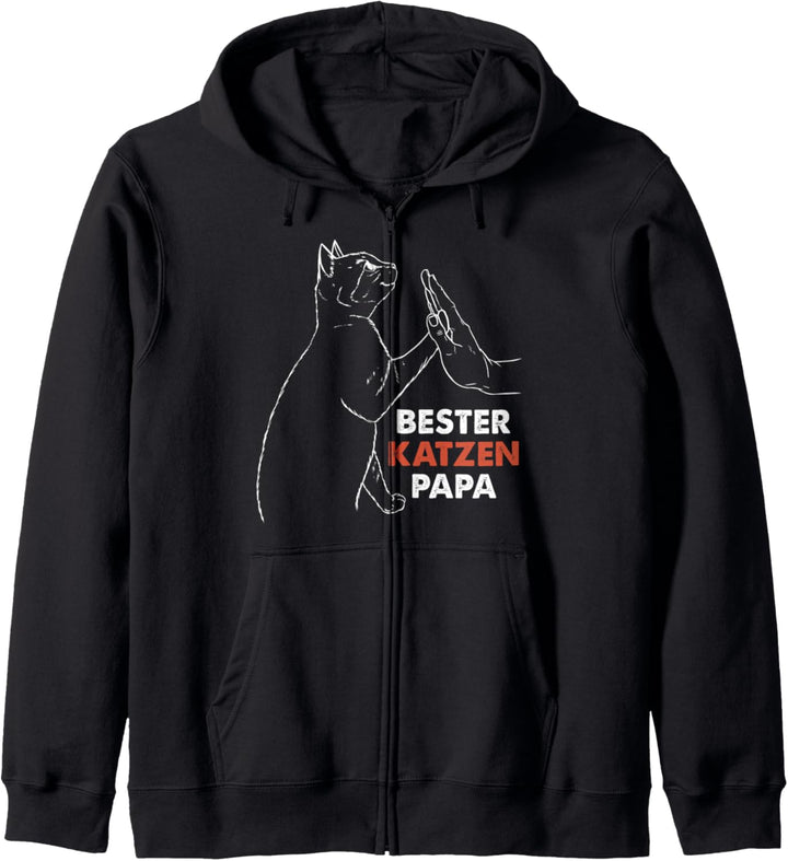 Bester Katzenpapa Pulli Best Cat Dad Ever Katzenpapa Kapuzenjacke