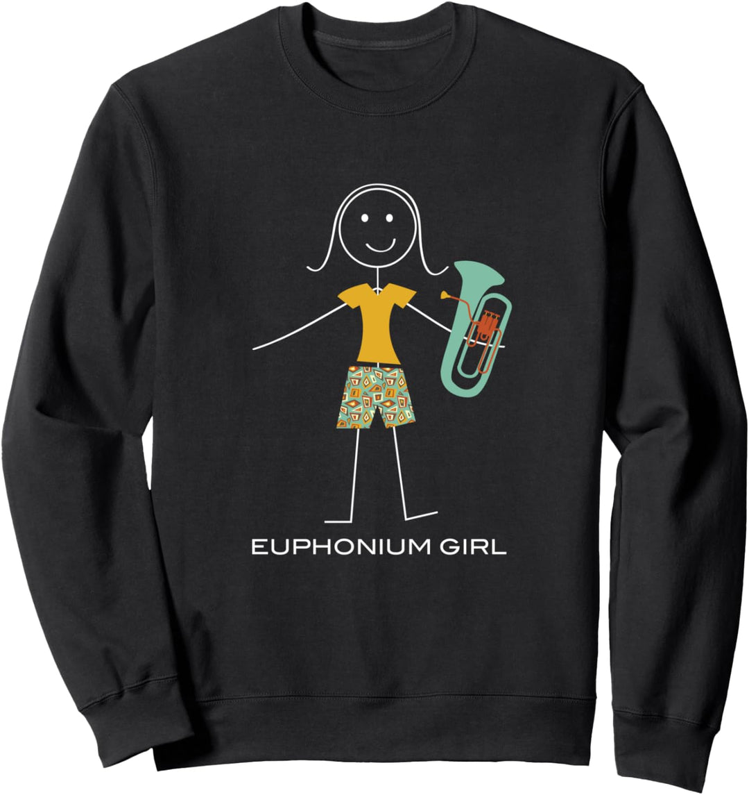 Lustige Frauen Euphonium, Mädchen Musiker Geschenke Sweatshirt