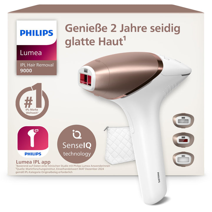 Philips Lumea IPL 9000 Serie, 3 Aufsätze – Haarentfernungsgerät