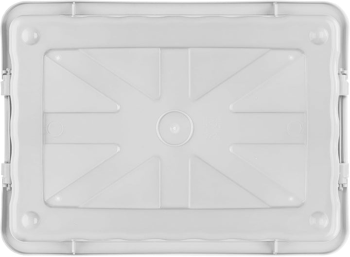 Cetomo,15L,4er-Pack, Aufbewahrungsbox mit deckel,Aufbewahrungsboxen, mit Clips, stapelbar, Wohnzimme