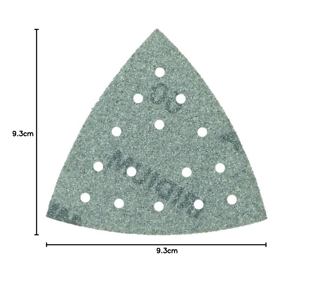 Mirka Iridium Schleifdreieck Premium-Schleifpapier 93x93x93mm 15-Loch Klett, Korn 60, 50 Stk/Zum Sch