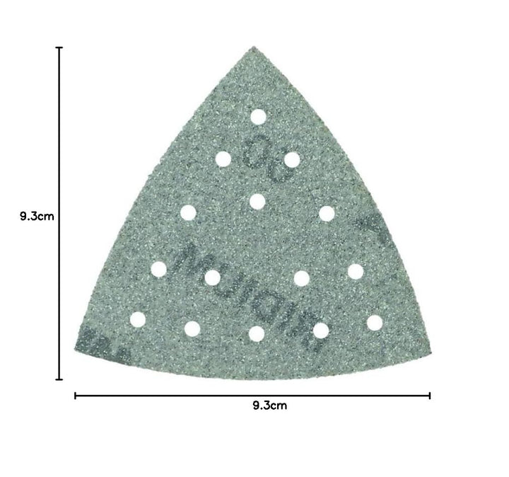 Mirka Iridium Schleifdreieck Premium-Schleifpapier 93x93x93mm 15-Loch Klett, Korn 60, 50 Stk/Zum Sch
