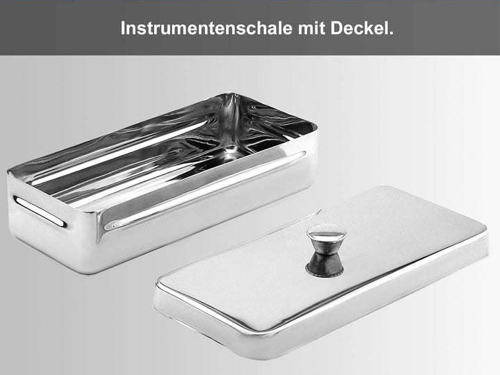 Wanne Behälter mit Deckel Box Instrumentenschale 25,5 x 15 x 4,5 cm Aufbewahrungs Box Transportbox