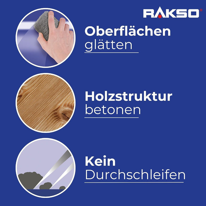 RAKSO Stahlwolle grob 4-4,8 kg, 24 Banderolen à 200g, entfernt Öl, Fett auf Metall, reinigt Natur, K