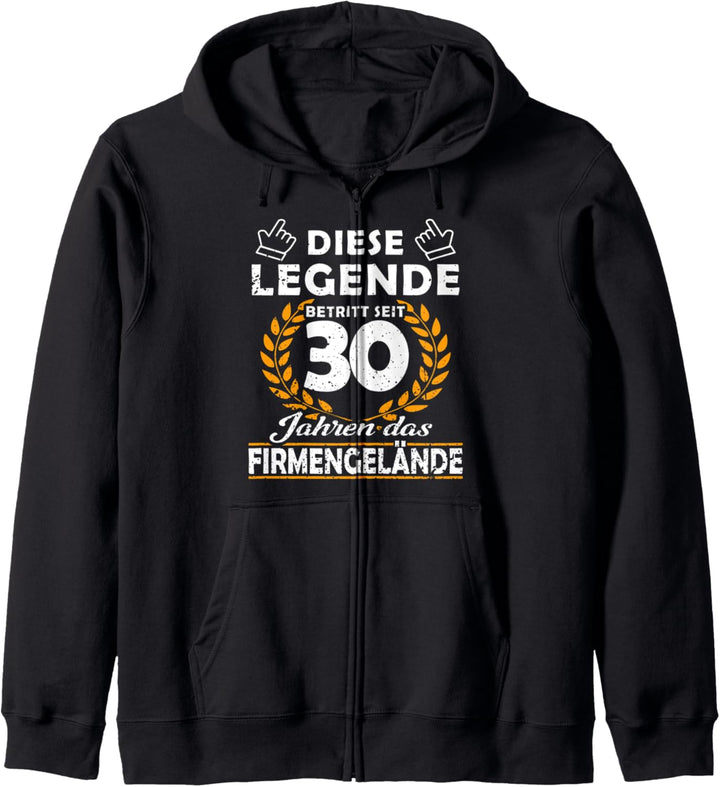 30 Jähriges Firmenjubiläum | Dienstjahre | Die Legende Kapuzenjacke