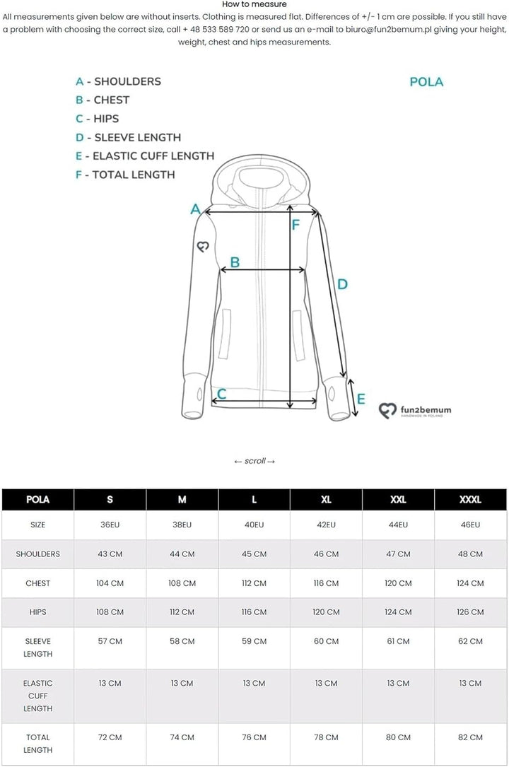 fun2bemum Pola 4in1 Baby Tragejacke für Mama Känguru Kapuze VORNE/HINTEN S Jeans Blau, S Jeans Blau