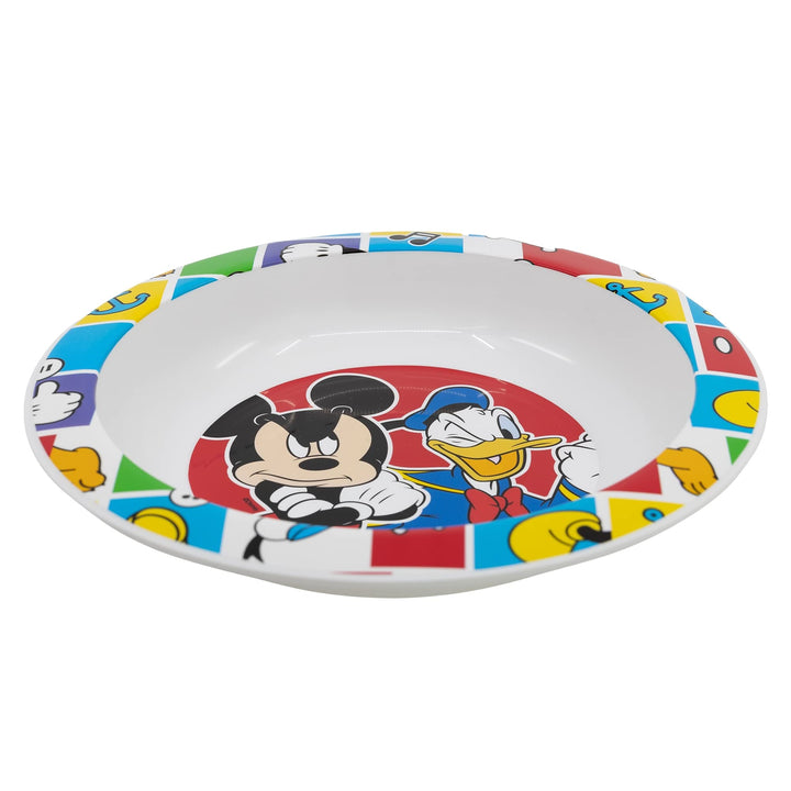 Stor Original Disney Mickey tiefer Teller aus Hartplastik für Kinder, mikrowellengeeignet, waschbar
