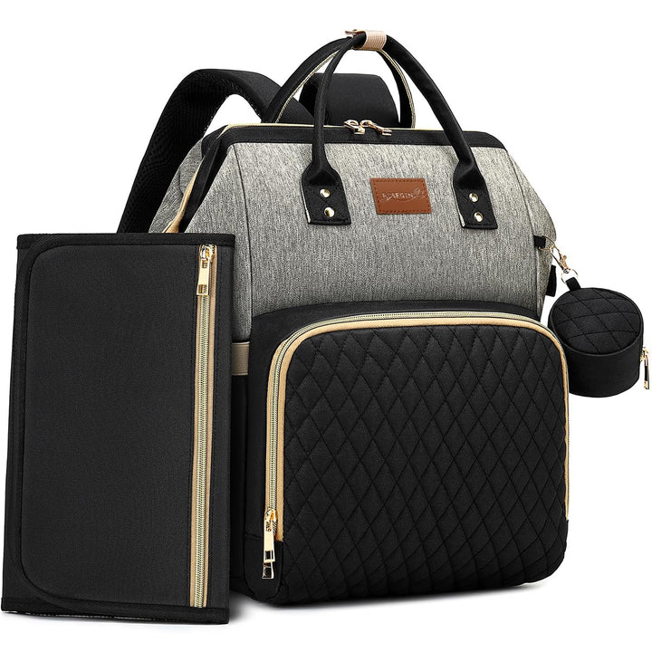 Wickelrucksack Gross - Baby Wickeltasche Rucksack Wasserdicht & Leicht mit Wickelunterlage, Schnulle