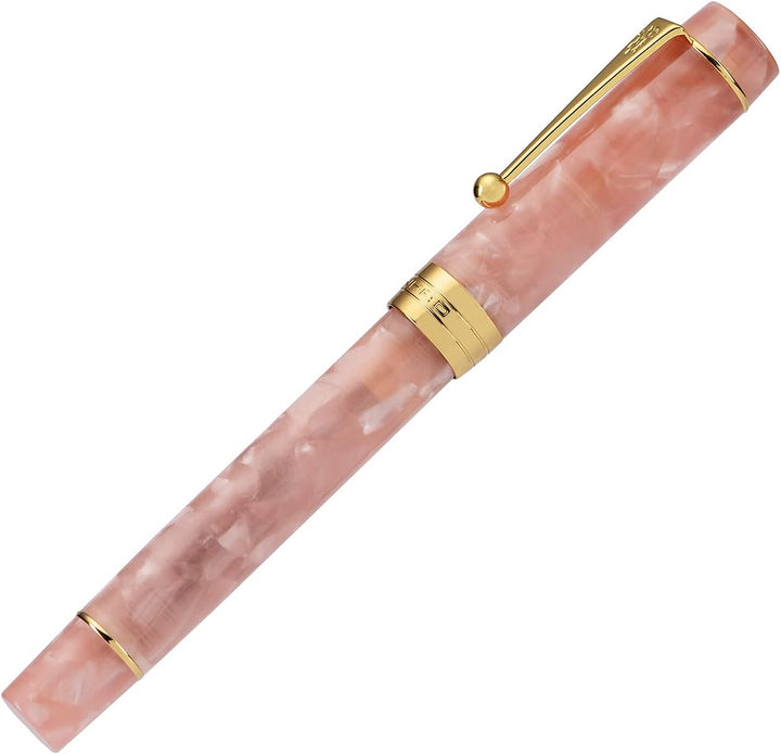 Jinhao 100 Classic Füllfederhalter Pink, mittlere Feder mit Konverter und Stifteetui Set Pink Marble