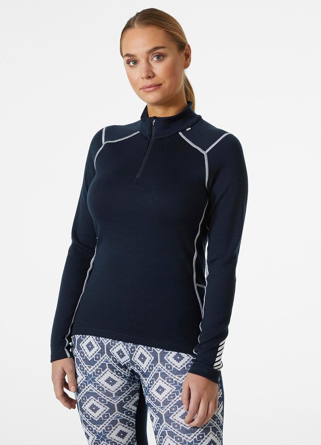 Damen Helly Hansen W Lifa Merino Midw 1/2 Zip, Marineblau, L