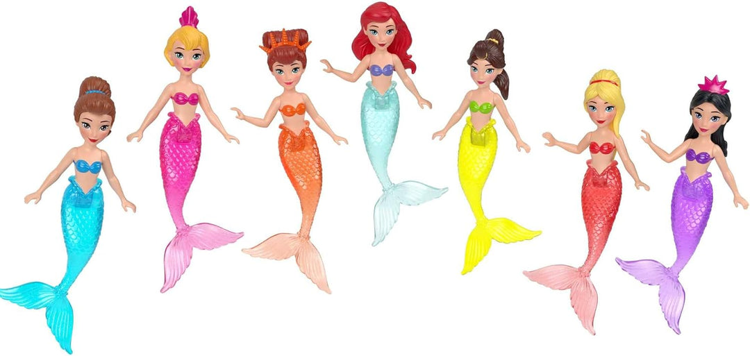 Disney Princess Arielle - Geschichtenbuchset von Arielle und 7 Meerjungfrauenfiguren, Unterwasser-Ve