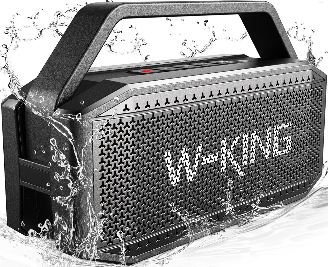 W-KING Bluetooth Lautsprecher Boxen Gross, 60W(100W Spitze) IPX6 Musikbox Lautsprecher Bluetooth Box