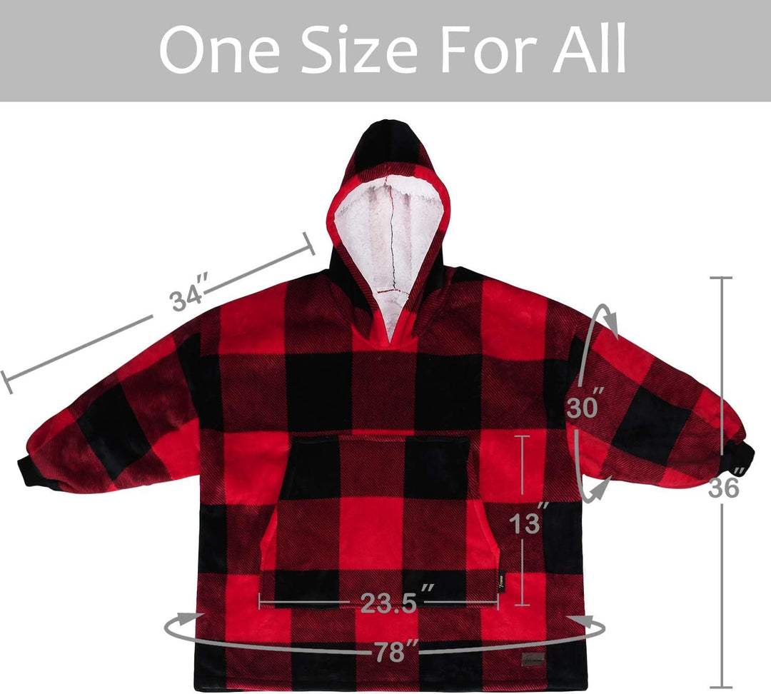 Catalonia Classy Oversized Sherpa Hoodie Decke, grosses Kapuzen-Sweatshirt für Frauen, weiche gemütl
