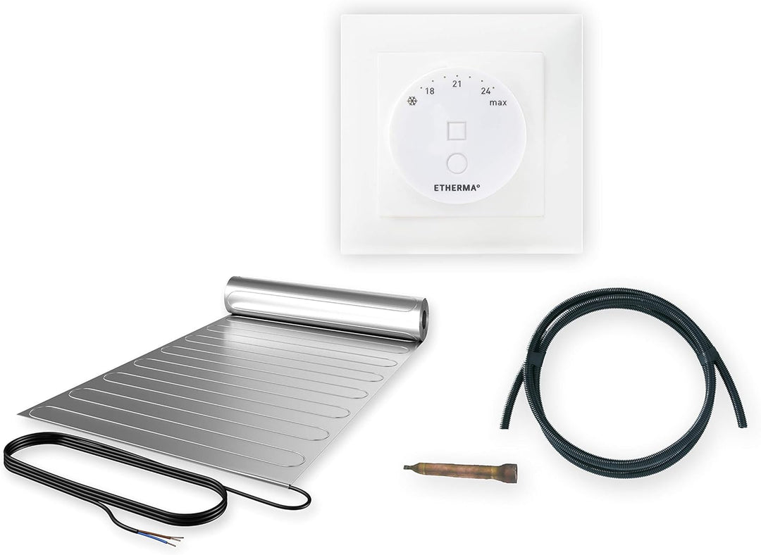 ETHERMA elektrische Fussbodenheizung für Laminat und Parkett, Laminotherm Komplettset , 2 m², 50 x 4