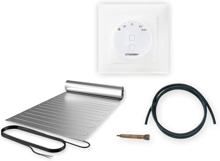 ETHERMA elektrische Fussbodenheizung für Laminat und Parkett, Laminotherm Komplettset , 2 m², 50 x 4