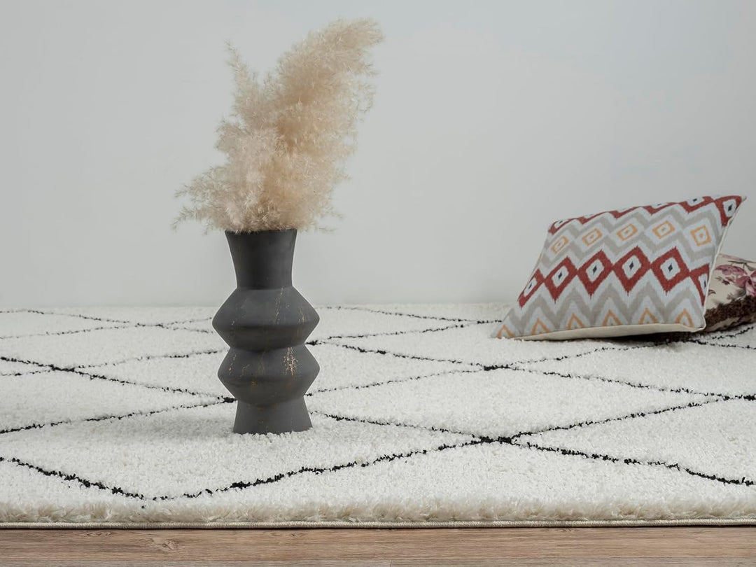 the carpet Velvet eleganter Designer Teppich Wohnzimmer, weicher &amp; pflegeleichter Hochflor Wohnzimme