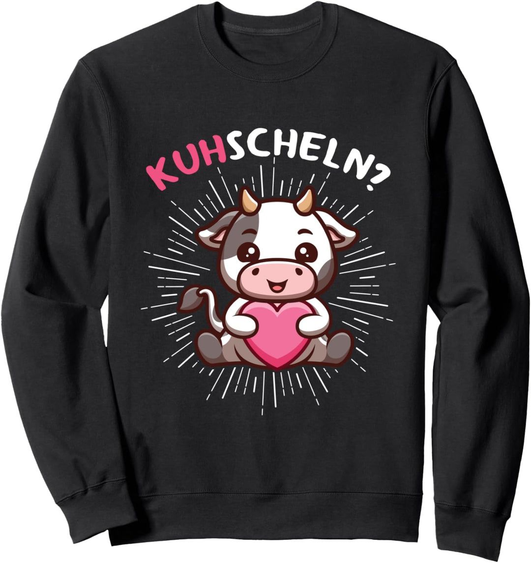 Kuhscheln? Kuh Landwirt Kühe Kuscheln Spruch Sweatshirt