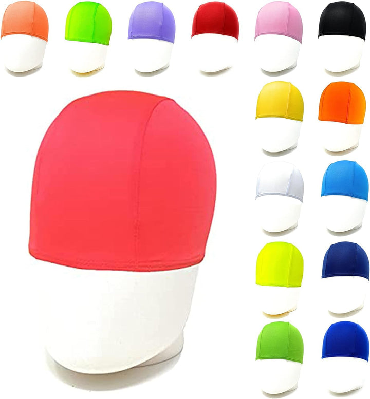 Professionelle schmal geschnittene Polyester-Badekappen – Mengenrabatte – Unisex-Badekappe mit Strei