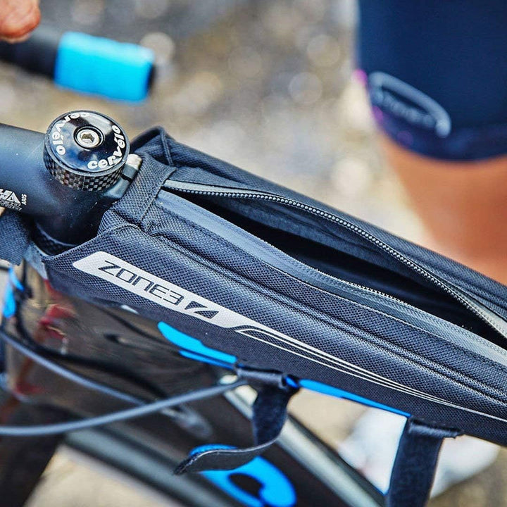 ZONE3 - Aero-Oberrohrtasche für Radfahren und Triathlon | Aerodynamisches Design mit verstellbaren T