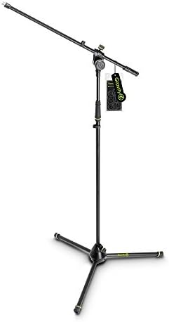 Gravity MS 4321 B - Mikrofonständer mit Dreibein-Klappfuss und 2-Punkt Galgen schwarz oneSize, schwa