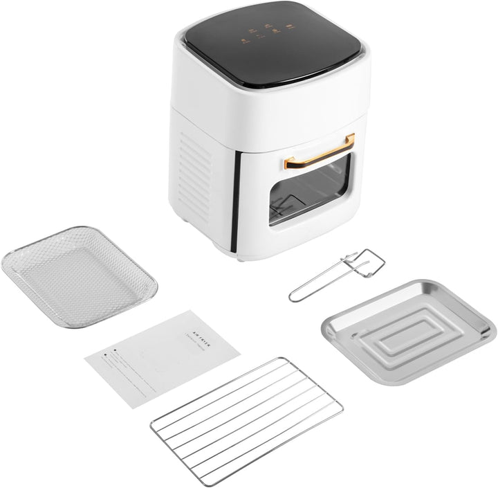 Friteuse Heissluftfritteuse 1400W 15L Air Fryer Luftfritteuse mit Digital LED Touchscreen, Fritteuse