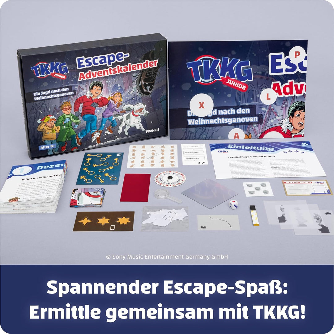 FRANZIS 67240 - TKKG Junior Escape-Adventskalender: Die Jagd nach den Weihnachtsganoven