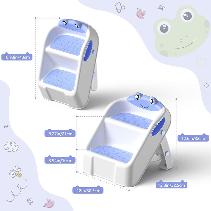 Tritthocker Kinder, Kinderhocker 2 Stufen, Trittschemel für Baby, Robuster Hocker Zweistufiger Tritt