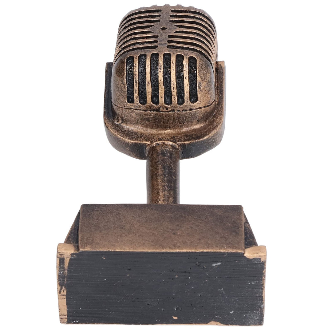 KIMISS Musikpreis-Trophäe, Mikrofon-Ornament, Kunstharz, Musikpreis-Trophäe, Kunstharz, Dekoratives
