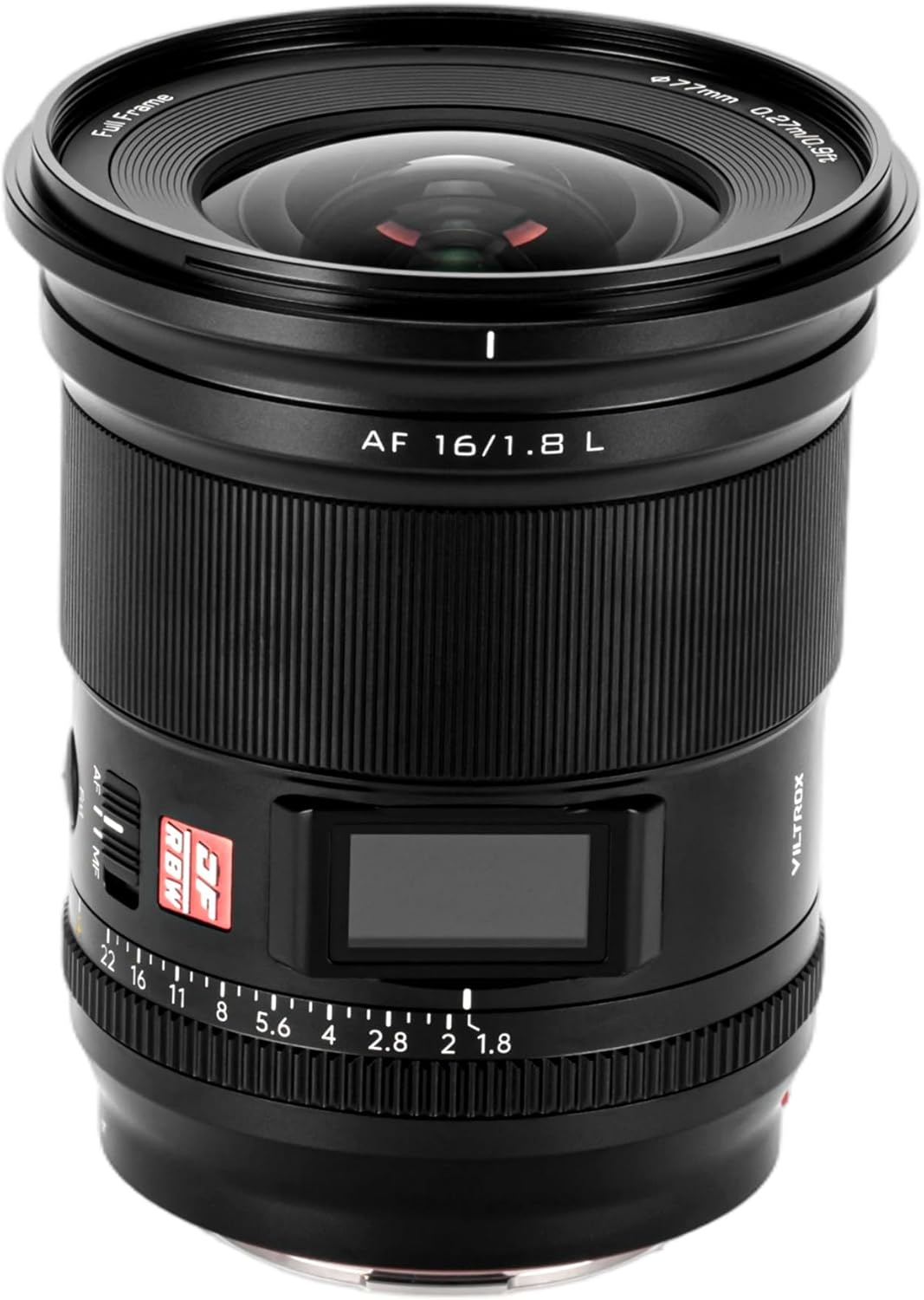 VILTROX 16mm F1.8 L Objektiv für L-Mount, Vollformat-Weitwinkelobjektiv mit grosser Blende und LCD-B