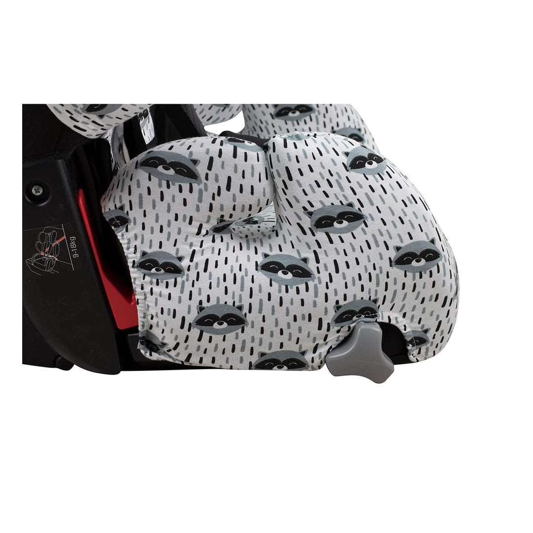 JYOKO KIDS Bezug für Autositz kompatibel mit Recaro Young Sport Hero, aus Baumwolle (Raccoon), Racco