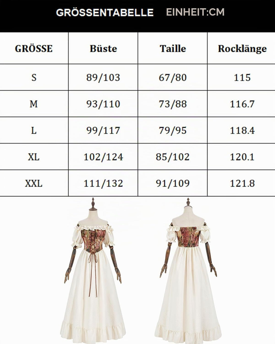 Viktorianisches Kleid Rokoko Mittelalter Königin Kostüm Damen Puffärmel mit Bodenlänge Kleider Karne