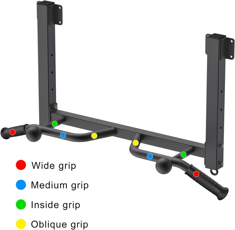 Kipika Multifunktionale Balken montierte Klimmzugstange, 4 Stufen der Höhenverstellung, Multi-Winkel