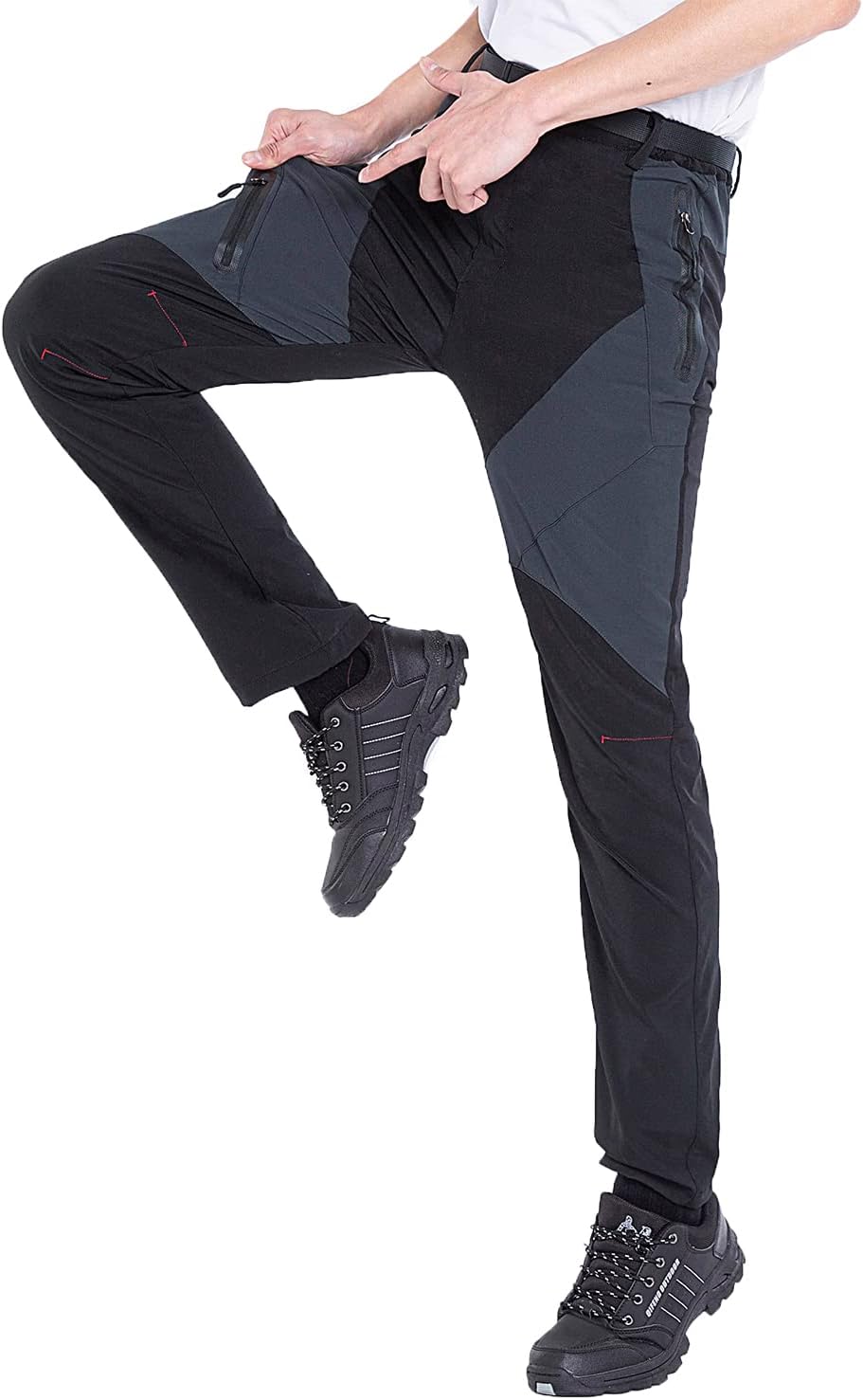 Herren Outdoor Wanderhose Leichte Winddichte Atmungsaktive Wanderhose für Frühling Sommer Herbst XL