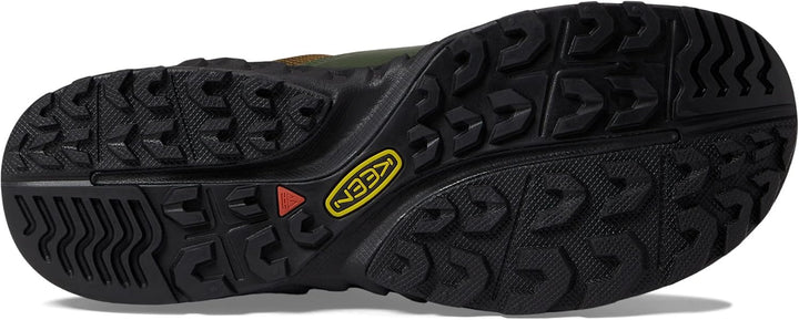 KEEN Herren-NXIS Evo Mittelhohe wasserdichte schnelle Verpackung Wanderschuhe, Brindle/Citronelle 44
