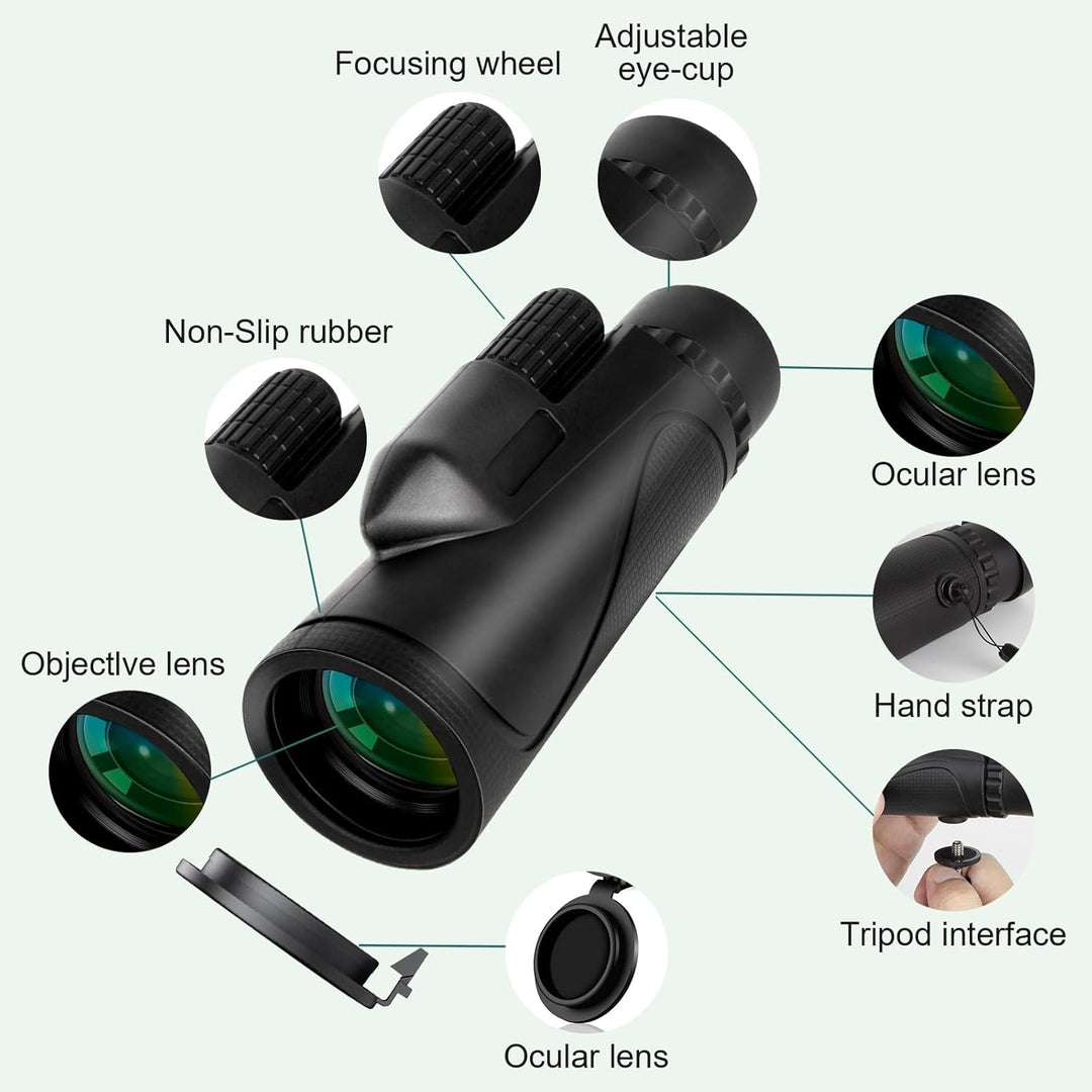 Telescope Monokulares Teleskop 80 x 100 HD FMC BAK4 Prisma tragbares Monokular Teleskop für Erwachse