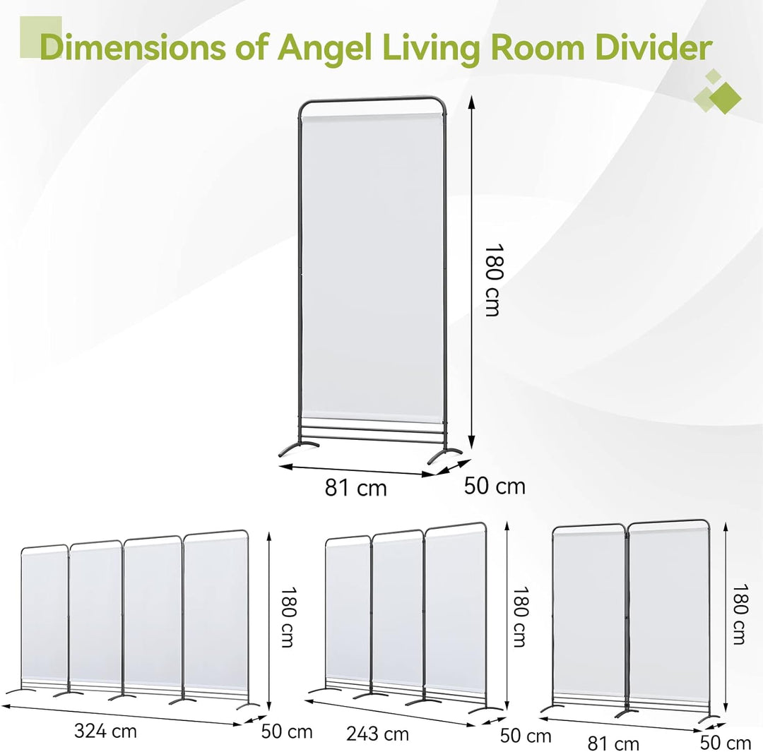 Angel Living Paravent 1 Teilig Klappbar Raumteiler Freistehend Sichtschutzwand Raumteiler Stellwand