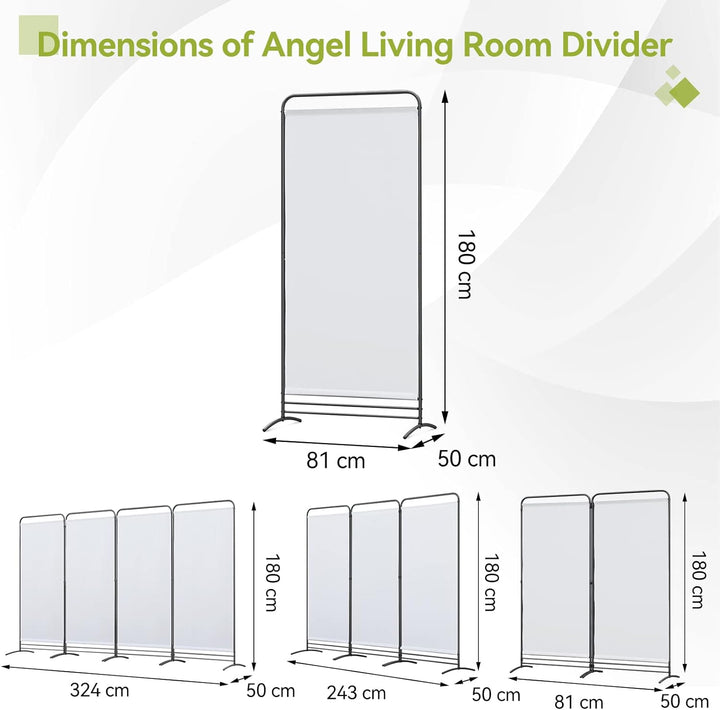Angel Living Paravent 1 Teilig Klappbar Raumteiler Freistehend Sichtschutzwand Raumteiler Stellwand