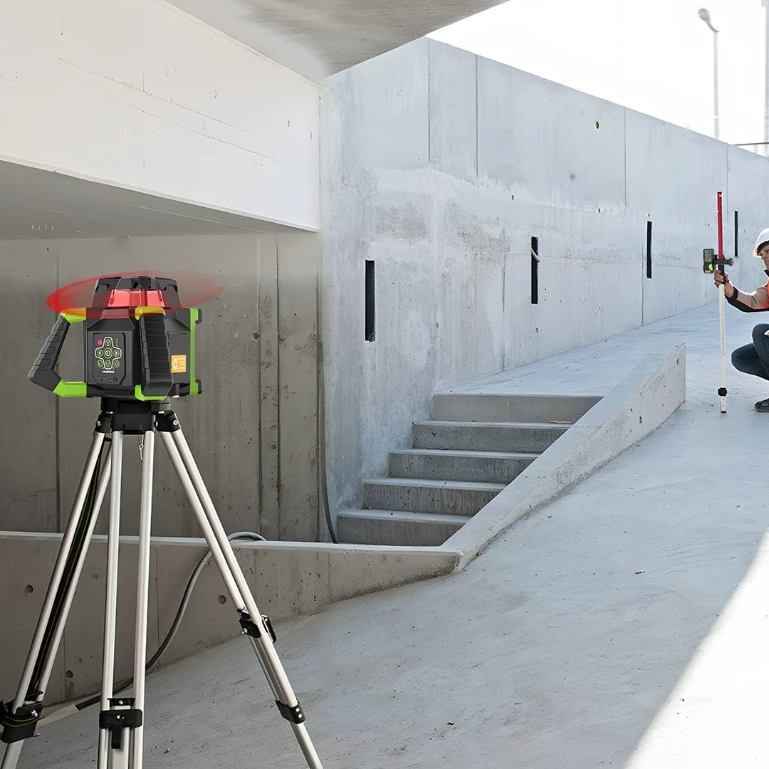 Huepar 360 Rotationslaser mit Empfänger (Roter Laser), Roter Laser