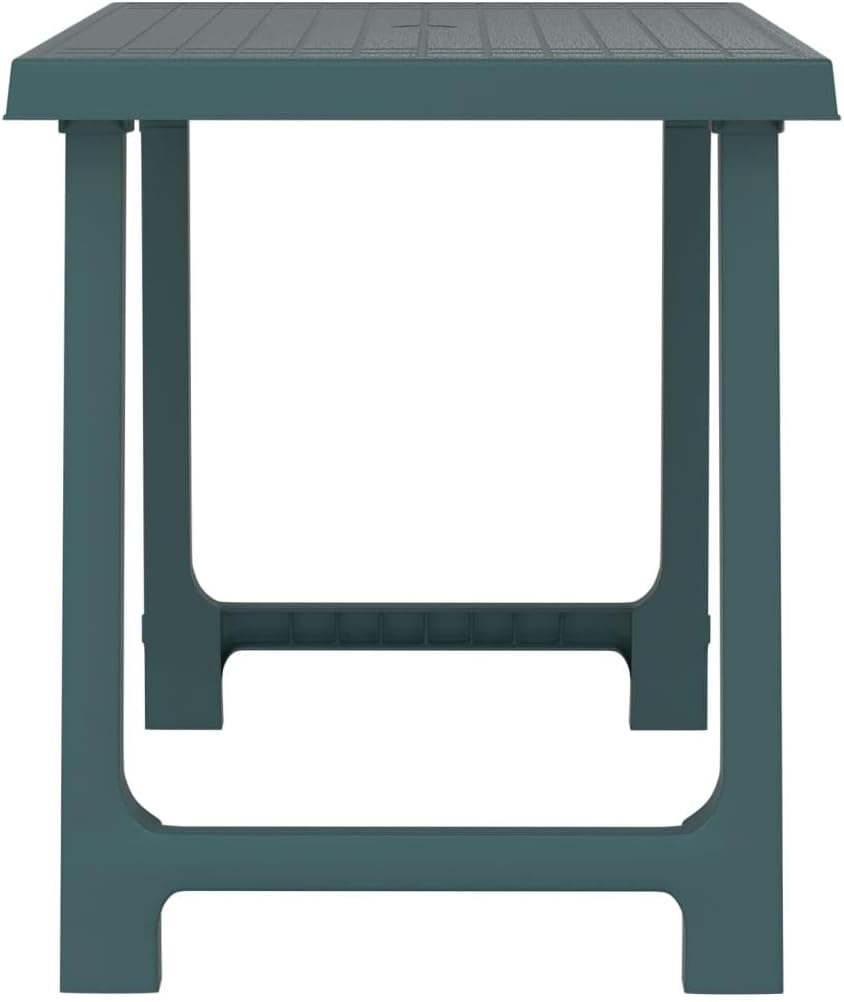 vidaXL Campingtisch Grün 79x56x64 cm PP Holzoptik, Grün